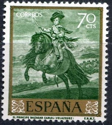 z vendido España 1959 1242 Sello ** Pintor Diego Velázquez El Principe Baltasar Carlos 70cts Timbre Espagne Spain Spagna